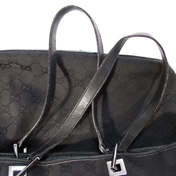 GUCCI Large All Black GG Signature Logo Shopper Tote Bag 31243 2123 - Picture 13 of 13